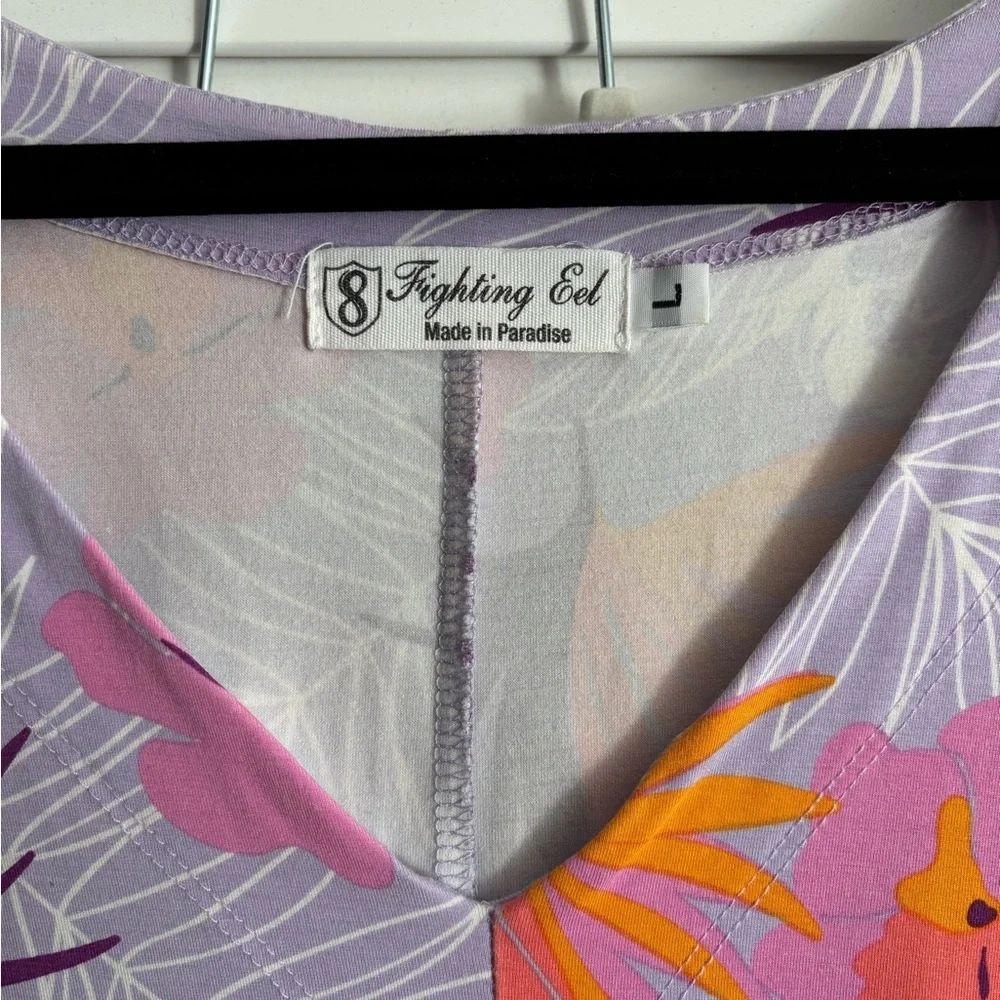 Fighting Eel Tropical Floral V-Neck romper - Picture 2 of 3